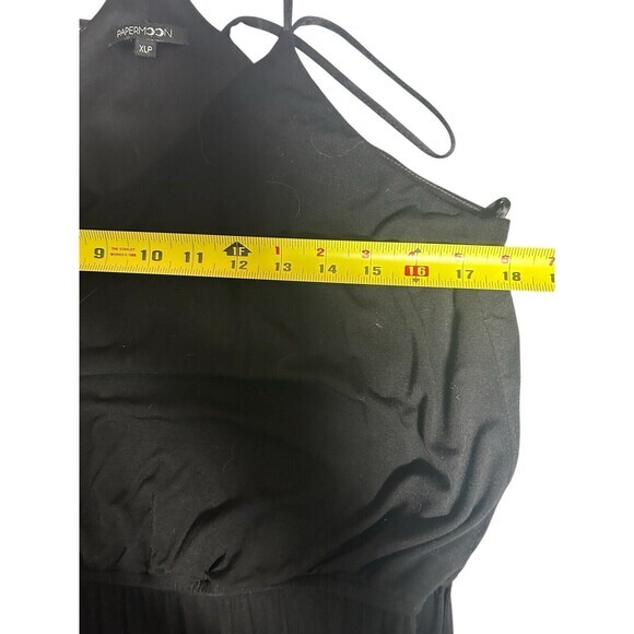 PAPERMOON.Black Strappy Blouson Maxi Sz XLP dark fariy witchy Whimisgoth grunge - Picture 5 of 8